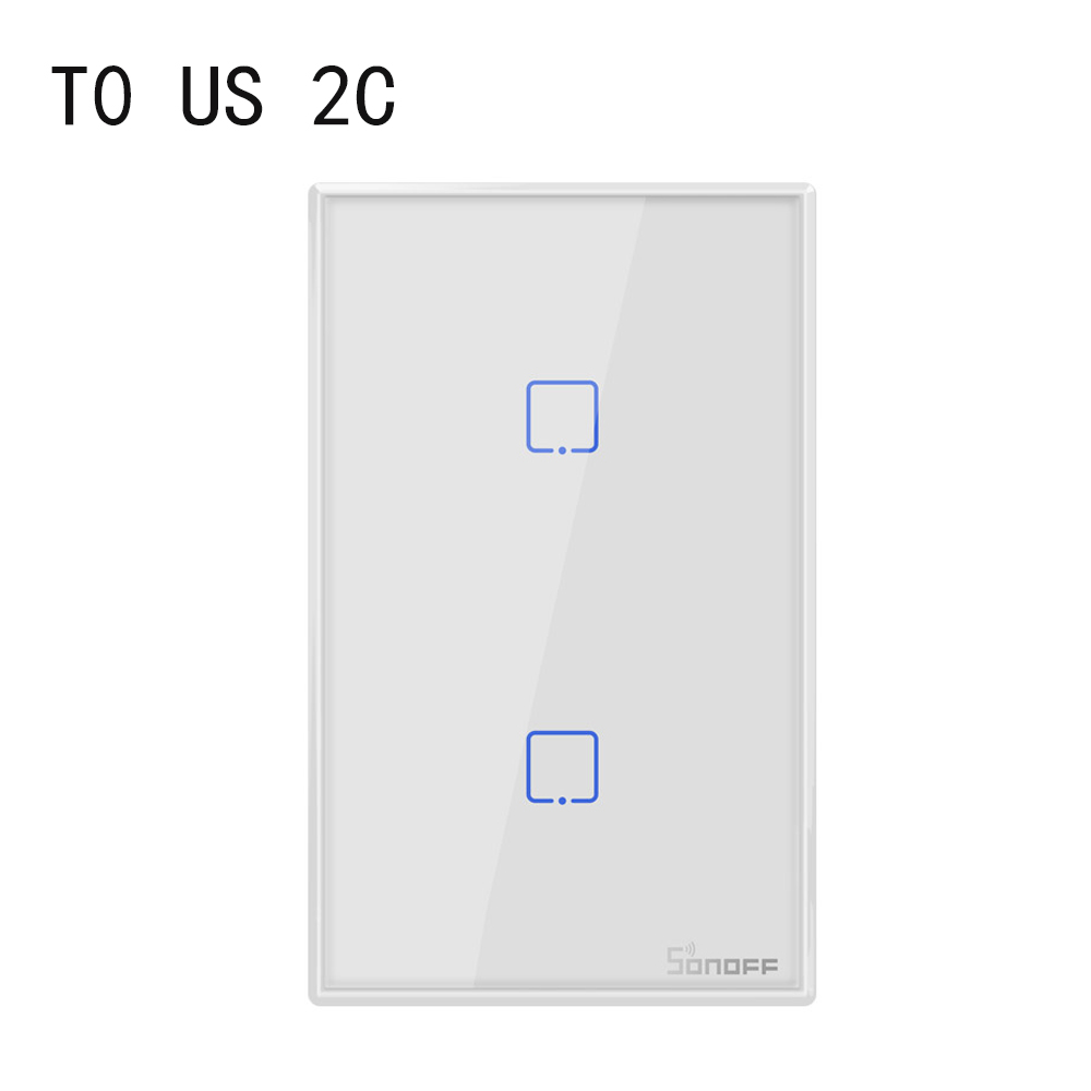 SONOFF US 2C Smart Home Glass Panel Light Touch 2Gang - Image 4